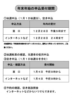 年末年始の窓口案内例のサムネイル