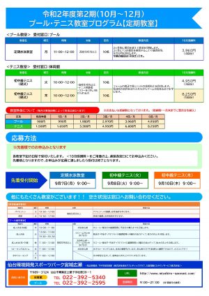 【チラシ】R2.定期第2期_プールテニスのサムネイル