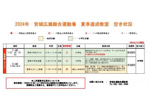 R6夏季速成空き状況　体育館のサムネイル